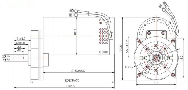 清潔設(shè)備電機(jī)外形尺寸圖